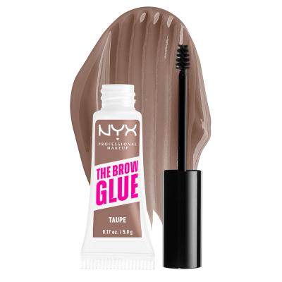 NYX Professional Makeup The Brow Glue Instant Brow Styler Gél a pomáda na obočie pre ženy 5 g Odtieň 02 Taupe