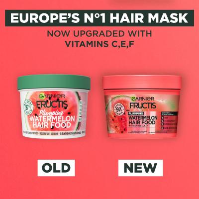Garnier Fructis Hair Food Watermelon Plumping Mask Maska na vlasy pre ženy 400 ml