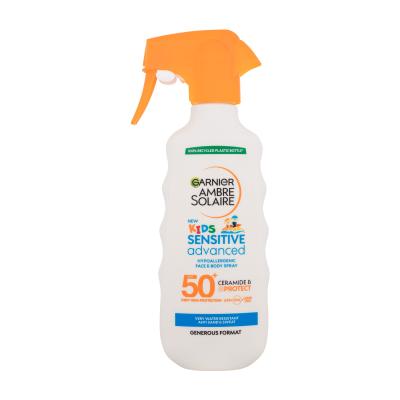 Garnier Ambre Solaire Kids Sensitive Advanced Spray SPF50+ Opaľovací prípravok na telo pre deti 270 ml