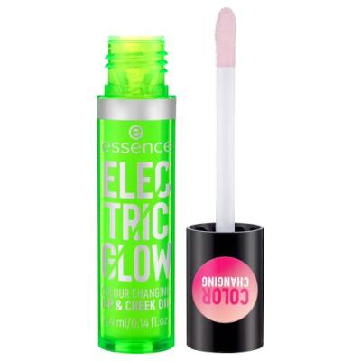 Essence Electric Glow Colour Changing Lip &amp; Cheek Oil Olej na pery pre ženy 4,4 ml