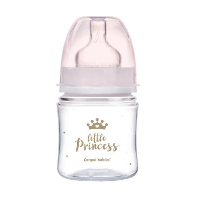Canpol babies Royal Baby Easy Start Anti-Colic Bottle Little Princess 0m+ Dojčenská fľaša pre deti 120 ml