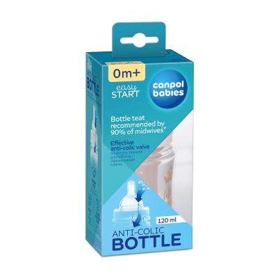 Canpol babies Royal Baby Easy Start Anti-Colic Bottle Little Princess 0m+ Dojčenská fľaša pre deti 120 ml