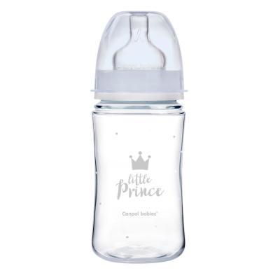 Canpol babies Royal Baby Easy Start Anti-Colic Bottle Little Prince 3m+ Dojčenská fľaša pre deti 240 ml