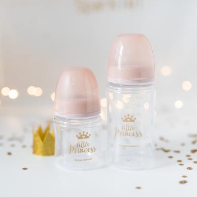 Canpol babies Royal Baby Easy Start Anti-Colic Bottle Little Princess 3m+ Dojčenská fľaša pre deti 240 ml
