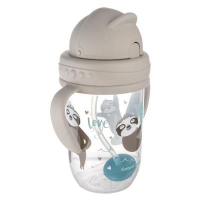 Canpol babies Exotic Animals Non-Spill Expert Cup With Weighted Straw Grey Šálka pre deti 270 ml