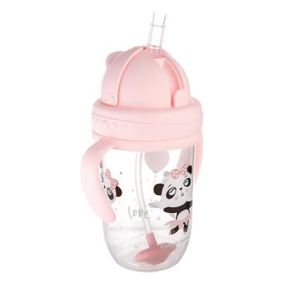 Canpol babies Exotic Animals Non-Spill Expert Cup With Weighted Straw Pink Šálka pre deti 270 ml