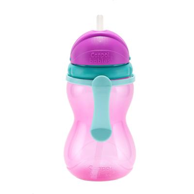Canpol babies Active Cup Sport Cup With Flip-Top Straw Pink Šálka pre deti 370 ml
