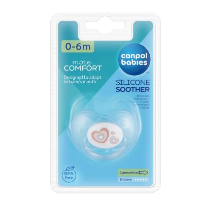 Canpol babies Newborn Baby More Comfort Silicone Soother Hearts 0-6m Cumlík pre deti 1 ks
