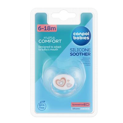 Canpol babies Newborn Baby More Comfort Silicone Soother Hearts 6-18m Cumlík pre deti 1 ks