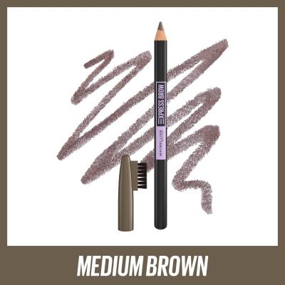 Maybelline Express Brow Shaping Pencil Ceruzka na obočie pre ženy 4,3 g Odtieň 04 Medium Brown