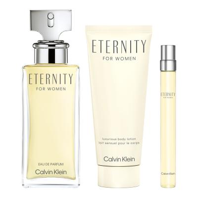 Calvin Klein Eternity SET2 Darčeková kazeta parfumovaná voda 100 ml + telové mlieko 100 ml + parfumovaná voda 10 ml