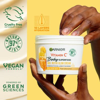 Garnier Body Superfood 48h Nutri-Glow Cream Vitamin C Telový krém pre ženy 380 ml