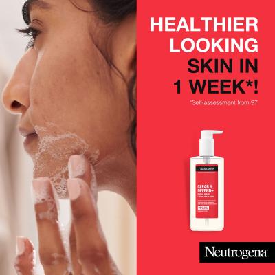 Neutrogena Clear &amp; Defend+ Facial Wash Čistiaci gél 200 ml