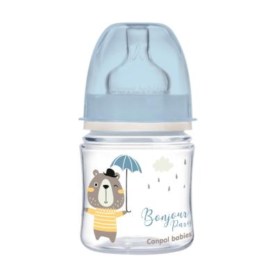 Canpol babies Bonjour Paris Easy Start Anti-Colic Bottle Blue 0m+ Dojčenská fľaša pre deti 120 ml