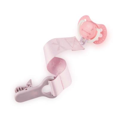LOVI Baby Shower Soother Clip With Ribbon Girl Klip na cumlík pre deti 2 ks
