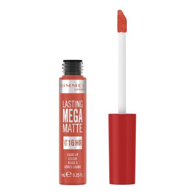 Rimmel London Lasting Mega Matte Liquid Lip Colour Rúž pre ženy 7,4 ml Odtieň Coral Sass