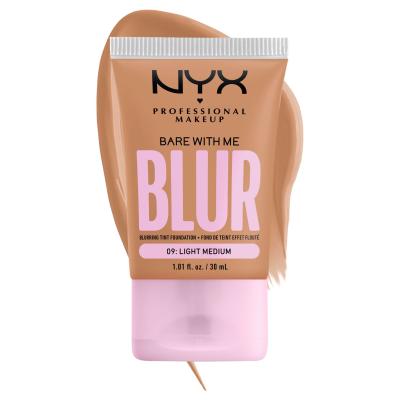 NYX Professional Makeup Bare With Me Blur Tint Foundation Make-up pre ženy 30 ml Odtieň 09 Light Medium