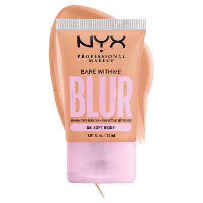 NYX Professional Makeup Bare With Me Blur Tint Foundation Make-up pre ženy 30 ml Odtieň 06 Soft Beige