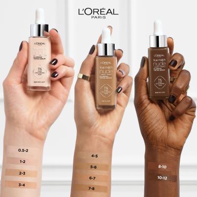 L&#039;Oréal Paris True Match Nude Plumping Tinted Serum Make-up pre ženy 30 ml Odtieň 1-2 Rosy Light