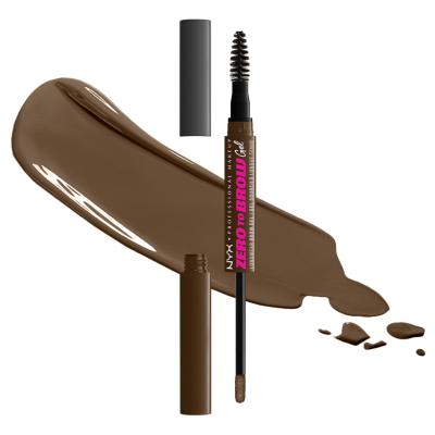 NYX Professional Makeup Zero To Brow Gél a pomáda na obočie pre ženy 2 ml Odtieň 06 Chocolate