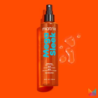 Matrix Mega Sleek Iron Smoother Defrizzing Leave-In Spray Pre tepelnú úpravu vlasov pre ženy 250 ml