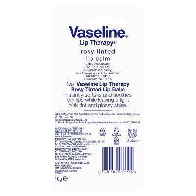 Vaseline Lip Therapy Rosy Tinted Lip Balm Tube Balzam na pery pre ženy 10 g
