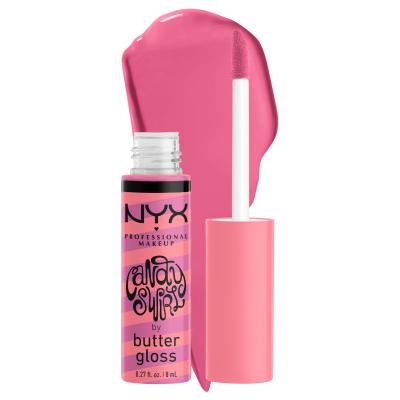 NYX Professional Makeup Butter Gloss Candy Swirl Lesk na pery pre ženy 8 ml Odtieň 02 Sprinkle