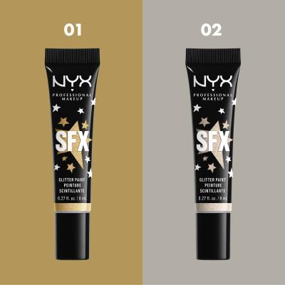 NYX Professional Makeup SFX Glitter Paint Make-up pre ženy 8 ml Odtieň 01 Graveyard Glam