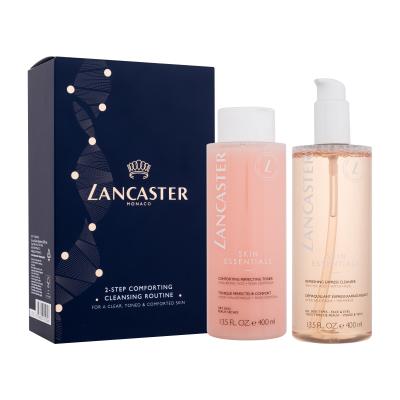 Lancaster Skin Essentials 2-Step Comforting Cleansing Routine Darčeková kazeta pleťové tonikum Comforting Perfecting Toner 400 ml + čistiaca voda Refreshing Express Cleanser 400 ml