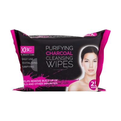 Xpel Purifying Charcoal Cleansing Wipes Čistiace obrúsky pre ženy 25 ks