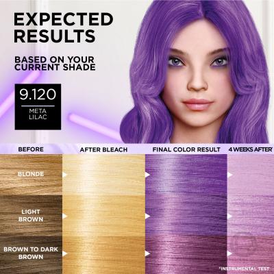 L&#039;Oréal Paris Préférence Meta Vivids Farba na vlasy pre ženy 75 ml Odtieň 9.120 Meta Lilac