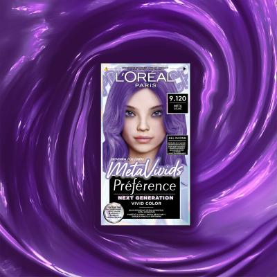 L&#039;Oréal Paris Préférence Meta Vivids Farba na vlasy pre ženy 75 ml Odtieň 9.120 Meta Lilac