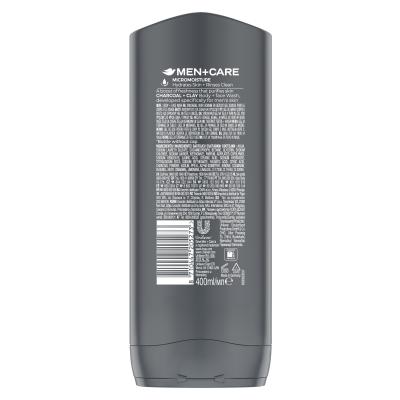 Dove Men + Care Charcoal + Clay Sprchovací gél pre mužov 400 ml