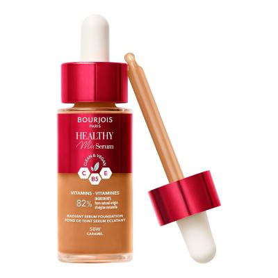 BOURJOIS Paris Healthy Mix Clean &amp; Vegan Serum Foundation Make-up pre ženy 30 ml Odtieň 58W Caramel