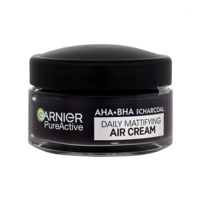 Garnier Pure Active AHA + BHA Charcoal Daily Mattifying Air Cream Denný pleťový krém 50 ml