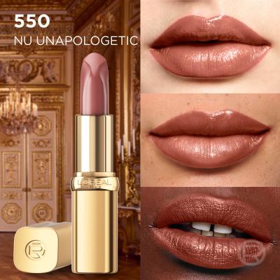 L&#039;Oréal Paris Color Riche Free the Nudes Rúž pre ženy 4,7 g Odtieň 550 Nu Unapologetic