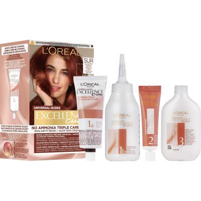 L&#039;Oréal Paris Excellence Creme Triple Protection Farba na vlasy pre ženy 48 ml Odtieň 5UR Universal Red