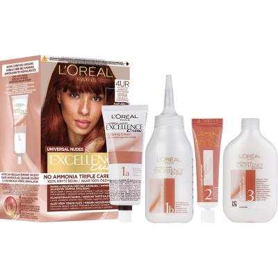 L&#039;Oréal Paris Excellence Creme Triple Protection Farba na vlasy pre ženy 48 ml Odtieň 4UR Universal Dark Red