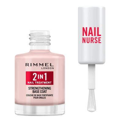 Rimmel London Nail Nurse 2in1 Strenghtening Base Coat Lak na nechty pre ženy 12 ml