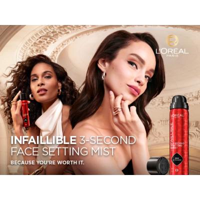 L&#039;Oréal Paris Infaillible 3-Second Setting Mist Fixátor make-upu pre ženy 75 ml
