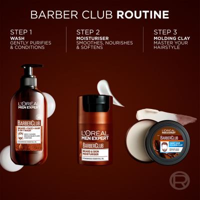 L&#039;Oréal Paris Men Expert Barber Club Beard &amp; Skin Moisturiser Balzam na fúzy pre mužov 50 ml