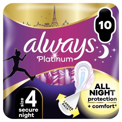 Always Platinum Secure Night Vložka pre ženy Set