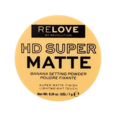 Revolution Relove HD Super Matte Banana Setting Powder Púder pre ženy 7 g