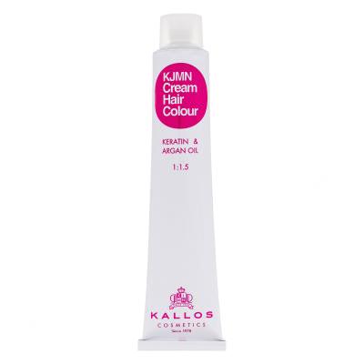 Kallos Cosmetics KJMN Cream Hair Colour Keratin & Argan Oil Farba na vlasy pre ženy 100 ml Odtieň 1.10 Blue Black