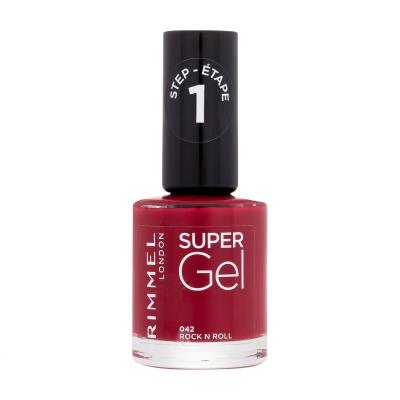 Rimmel London Super Gel STEP1 Lak na nechty pre ženy 12 ml Odtieň 042 Rock n Roll