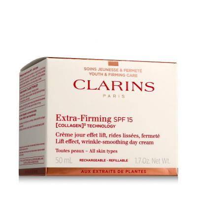 Clarins Extra-Firming Day Cream All Skin Types, SPF15 Denný pleťový krém pre ženy 50 ml