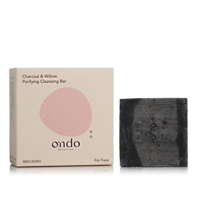 Ondo Beauty 36.5 BBO-SONG Charcoal &amp; Willow Purifying Cleansing Bar Tuhé mydlo 70 g