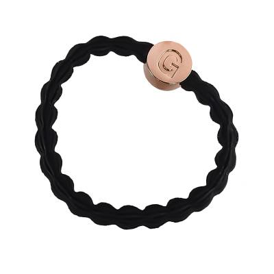 By Eloise London Letter Charms Gold Gumička na vlasy 1 ks Odtieň G Black