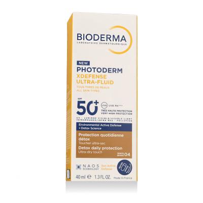 BIODERMA Photoderm Xdefense Ultra-Fluid SPF50+ Opaľovací prípravok na tvár pre ženy 40 ml Odtieň Shade 04