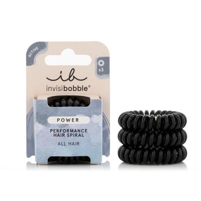 Invisibobble Power Performance Hair Spiral Gumička na vlasy pre ženy Odtieň True Black - černá Set
